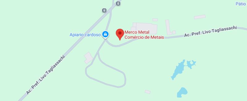 Mapa com a localização da Merco Metal